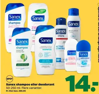 Netto Sanex shampoo eller deodorant tilbud
