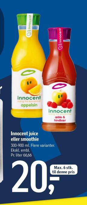 Føtex Innocent juice eller smoothie tilbud