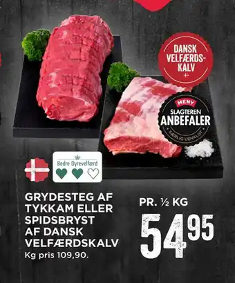 MENY Grydesteg af tykkam eller spidsbryst af dansk velfærdskalv tilbud