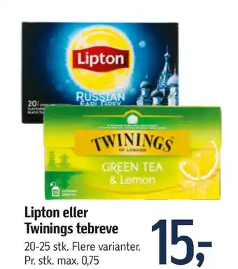 Lipton eller twinings tebreve