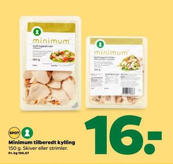 Netto Minimum tilberedt kylling tilbud