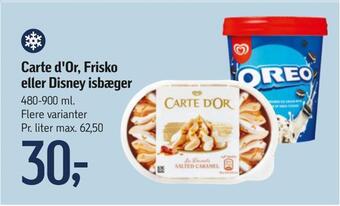 Føtex Carte d'or, frisko eller disney isbæger tilbud