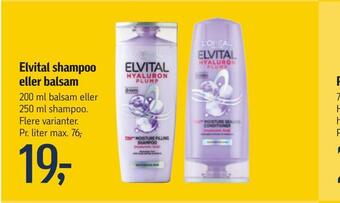 Føtex Elvital shampoo eller balsam tilbud