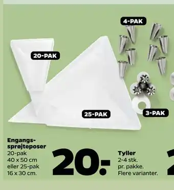 Netto Engangs sprøjteposer tilbud