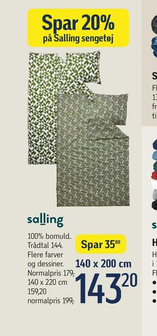 Føtex Spar 20% på salling sengetøj. tilbud