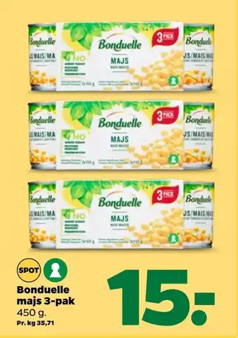 Netto Bonduelle majs 3-pak tilbud