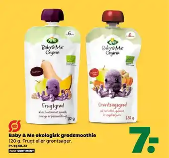 Netto Baby & me økologisk grødsmoothie tilbud