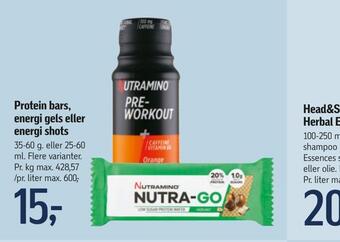 Protein bars, energi gels eller energi shots