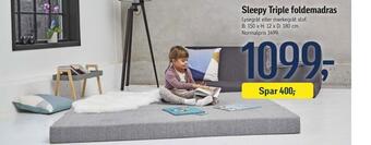 Føtex Sleepy triple foldemadras tilbud