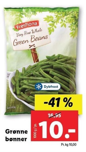 Lidl Grønne bønner tilbud