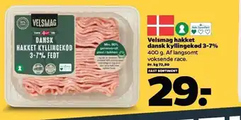 Netto Velsmag hakket dansk kyllingekød 3-7% tilbud