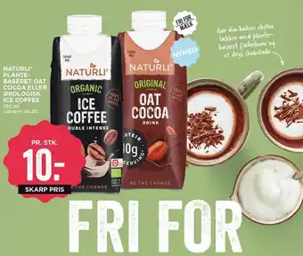 MENY Naturli' plantebaseret oat cocoa el. økologisk ice coffee tilbud