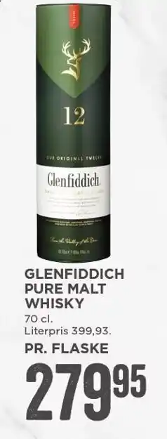 MENY Glenfiddich pure malt whiskey tilbud