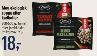 Føtex Mou økologisk suppe eller kødboller tilbud