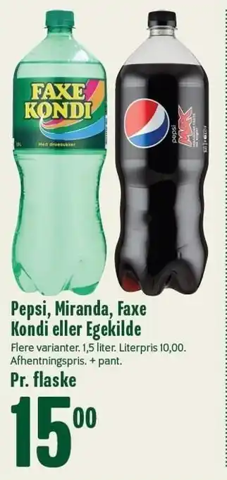 Min Købmand Pepsi, miranda, faxe kondi el. egekilde tilbud