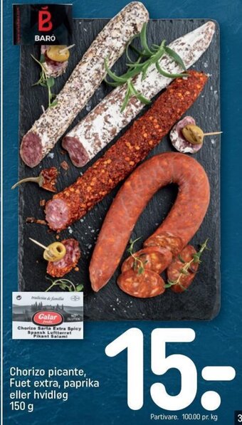 REMA 1000 Chorizo Picante tilbud