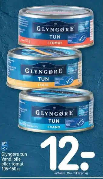 REMA 1000 Glyngøre Tun Vand tilbud