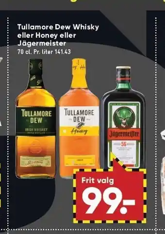 Bilka Tullamore dew whisky eller honey eller jägermeister tilbud