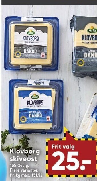 Bilka Klovborg skiveost tilbud