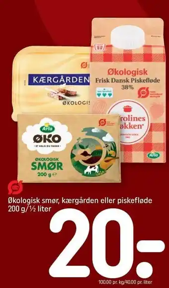 REMA 1000 Økologisk smør, kærgården eller psiekfløde tilbud