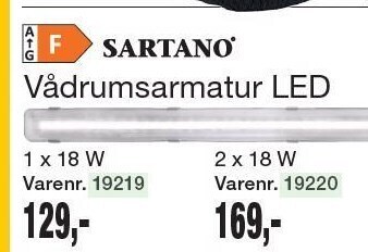Harald Nyborg Vådrumsarmatur led tilbud
