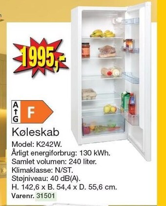 Harald Nyborg Køleskab tilbud