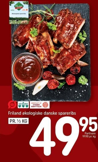 REMA 1000 Friland Økologiske Danske Spareribs tilbud