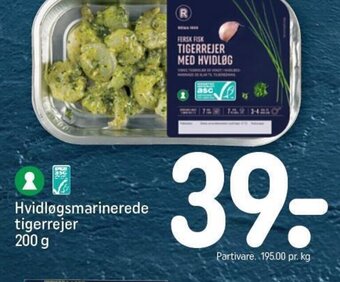 REMA 1000 Hvidløgsmarinerede Tigerrejer tilbud