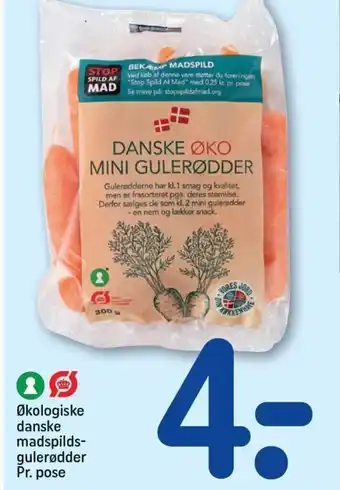 REMA 1000 Økologiske Danske Madspilds Gulerødder tilbud