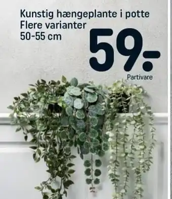 Kunstig Hængeplante i Potte