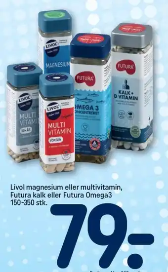 REMA 1000 Livol Magnesium Eller Multivitamin tilbud
