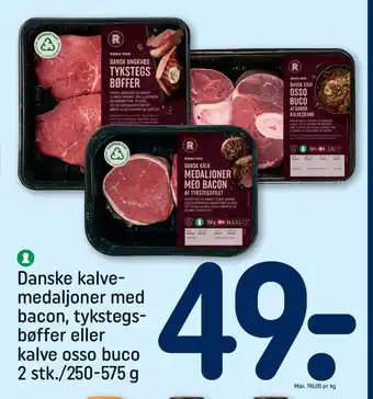 REMA 1000 nske Kalvemedaljoner Med Bacon tilbud