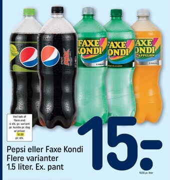 REMA 1000 Pepsi eller Faxe Kondi tilbud