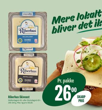 Min Købmand Riberhus skiveost tilbud