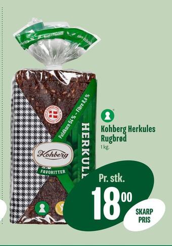 Min Købmand Kohberg herkules rugbrød tilbud