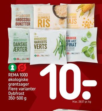 REMA 1000 Rema 1000 økologiske grøntsager tilbud