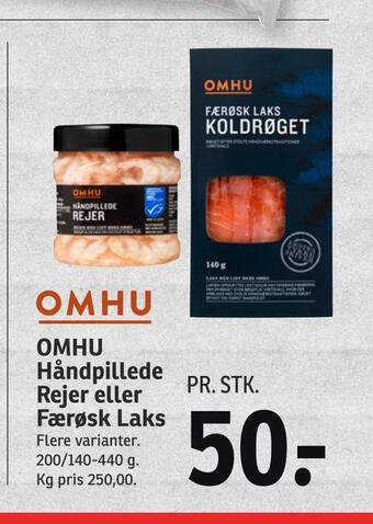 SPAR Omhu håndpillede rejer eller færøsk laks tilbud