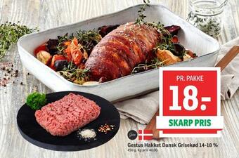 SPAR Gestus hakket dansk grisekød 14-18 % tilbud