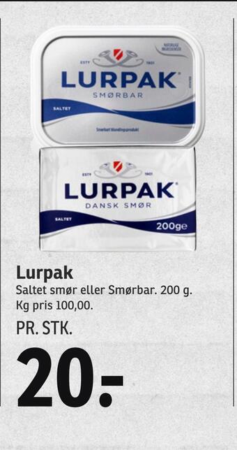 SPAR Lurpak tilbud