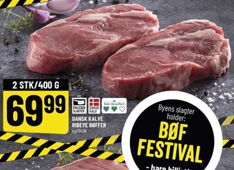 Løvbjerg Dansk Kalve Ribeye Bøffer tilbud