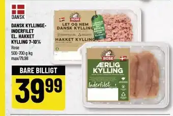 Løvbjerg Dansk Kyllingeinderfilet El. Hakket Kylling 7-10% tilbud
