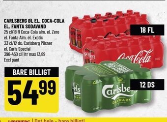 Løvbjerg Carlsberg Øl El. Coca-Cola El. Fanta Sodavand tilbud