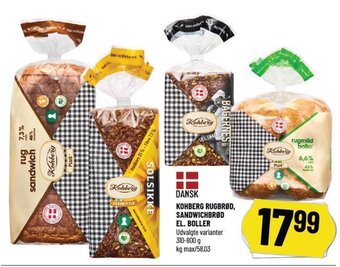 Løvbjerg Dansk Kohberg Rugbrød, Sandwichbrød El. Boller tilbud