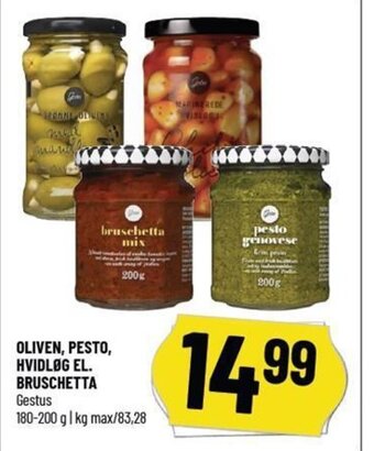 Løvbjerg Oliven, Pesto, Hvidløg El. Bruschetta tilbud