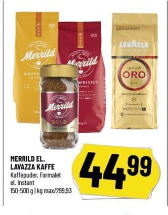 Merrild El. Lavazza Kaffe