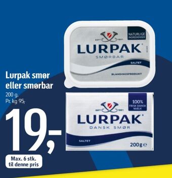 Føtex Lurpak smør tilbud