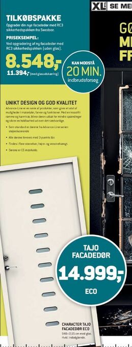 XL-BYG Swedoor dør tilbud