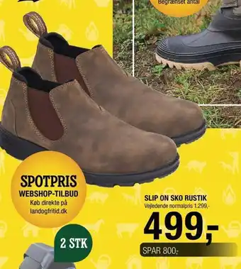 Slip on sko rustik