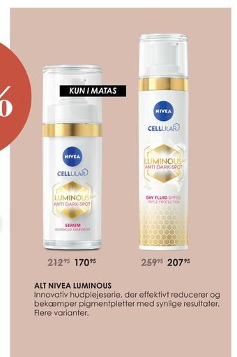 Matas Alt nivea luminous tilbud