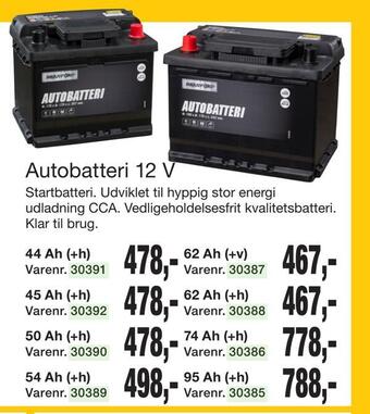 Harald Nyborg Autobatteri 12 v tilbud